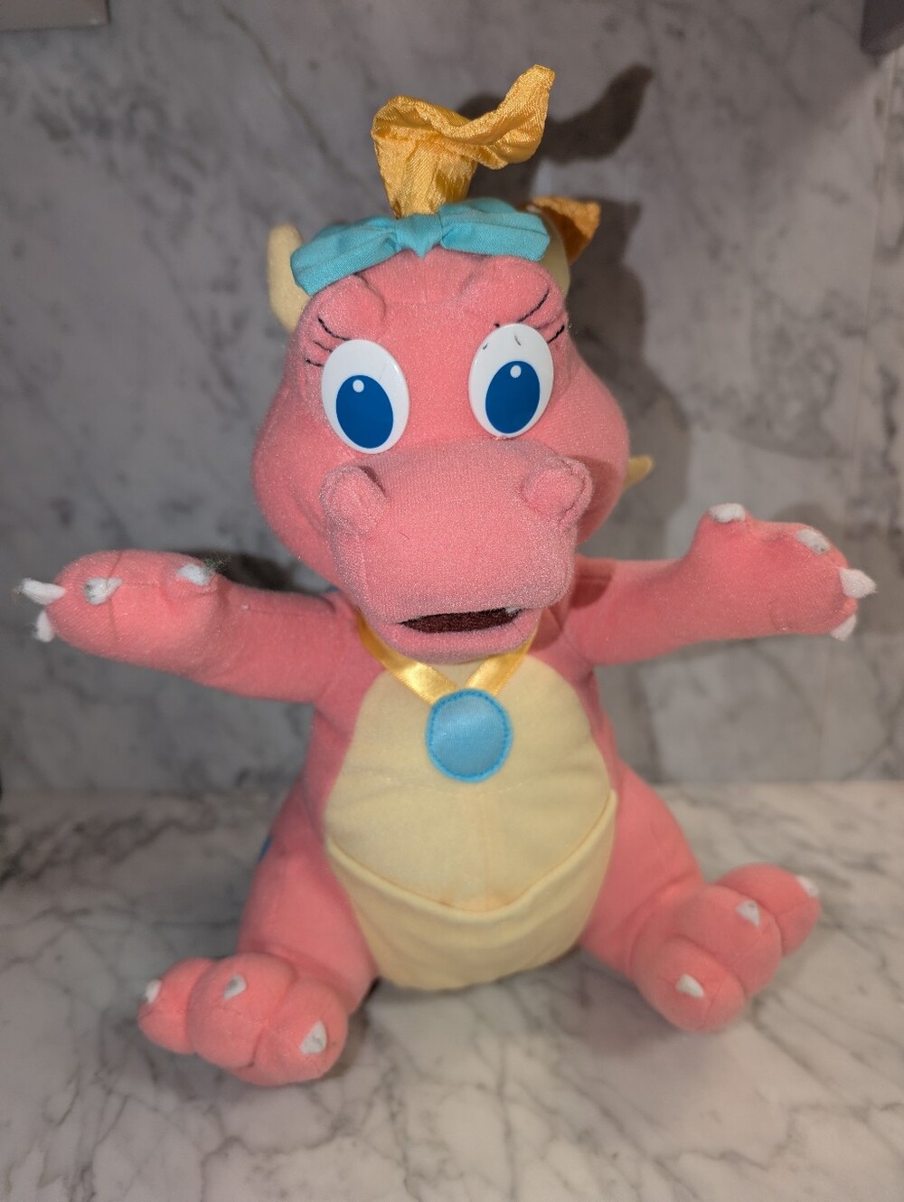 Dragon Tales 1999 Cassie Pink Plush Playskool Stuffed Toy Y2K Retro Collectible